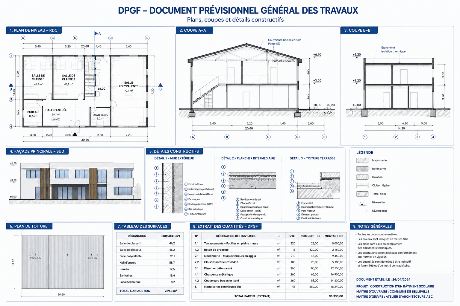DPGF & BPU : rédaction documents appel d'offres construction - DPGF & BPU - 1